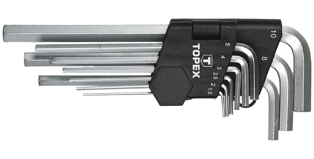 Topex 35D956 hosszú imbuszkulcs készlet, CrV acél, 9 részes termék fő termékképe