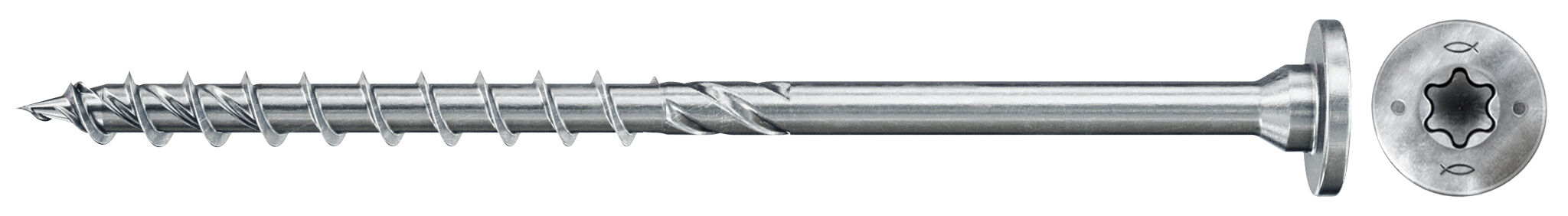 Fischer PowerFast FPF II STP 6.0 x 180 BC 100 lépcsősen süllyesztett fejű, kékre horganyzott részmenetes forgácslapcsavar TX behajtással, 100 db/csomag termék fő termékképe